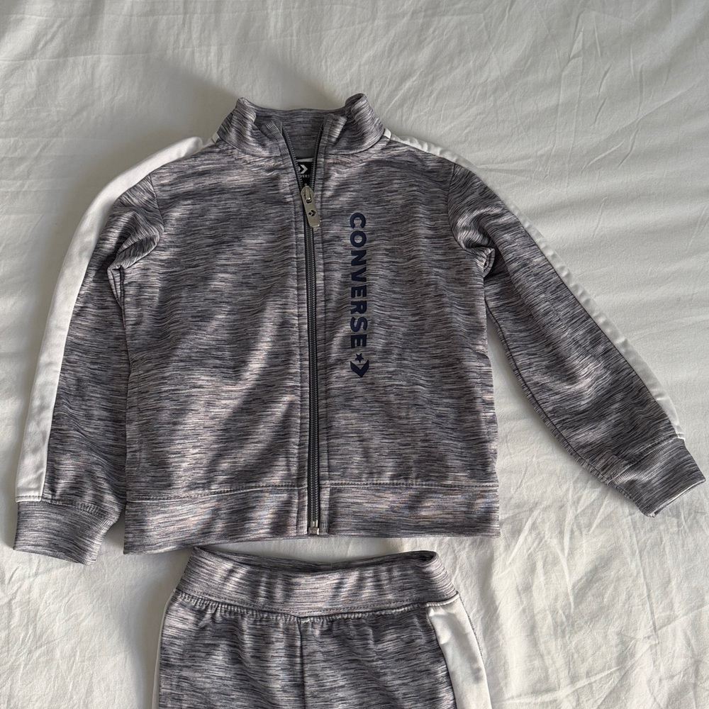 Converse Kids Gray Sweatpants & Jacket Set